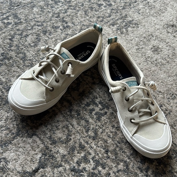 Sperry top-sider crest vibe memory foam cream canvas sneakers - Picture 1 of 8